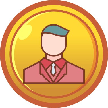 İş adamı vektör simgesi. kişisel düz arkaplan için karikatür vektör simgesi beyaz arkaplanda izole.