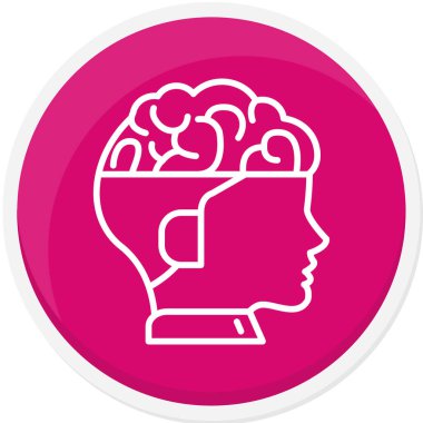 Beyin ikonu. Basit resimleme