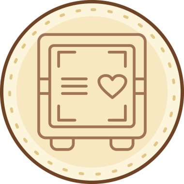 Kalp ikonu vektör illüstrasyonu