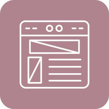 tarayıcı simgesi vektör illüstrasyonu