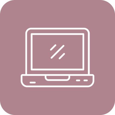 bilgisayar monitörü web simgesi, basit vektör illüstrasyonu