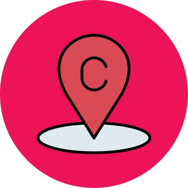 harita pin ikonu vektör illüstrasyonu