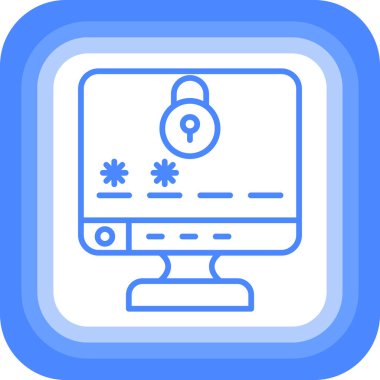 Bilgisayar. Web simgesi basit tasarım