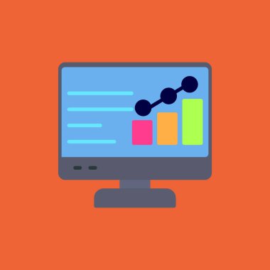 dizüstü bilgisayar ve ikon vektör illüstrasyonunu izle