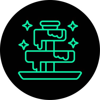 Bir noel ağacı simgesinin vektör illüstrasyonu