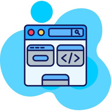 Web simgesi, vektör illüstrasyonu