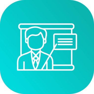 Soyut arkaplanda iş adamı simgesi izole edildi