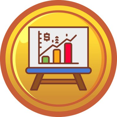 ticari büyüme grafiği simgesi - özet biçimi