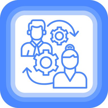 Vites simgesi olan bir adamın vektör çizimi, konsept simgesi