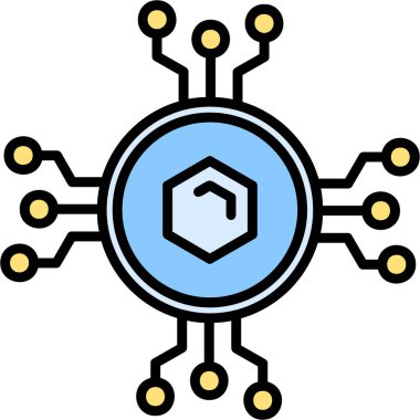 Token simgesi, vektör illüstrasyonu basit tasarım