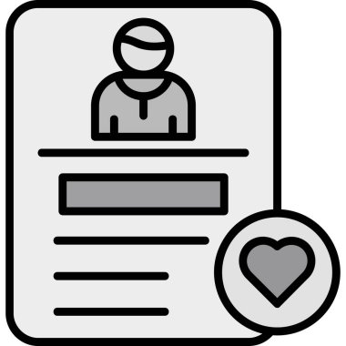 kalp ağı simgesi basit illüstrasyon