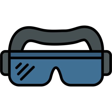 Gözlük simgesi. Web için gözlük vektör simgelerinin özet çizimi