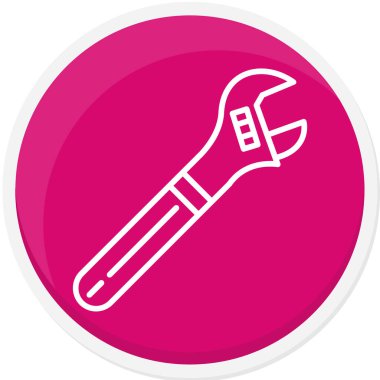 Tornavidalı İngiliz anahtarının vektör çizimi