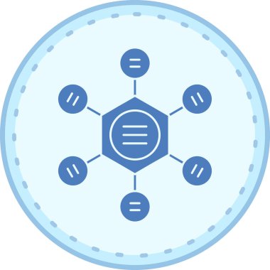 vector illustration of a molecule icon