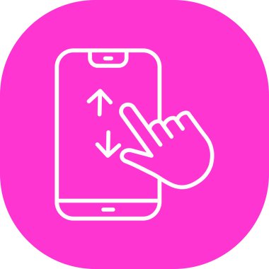 Dokunmatik ekran smartphone simge vektör çizim