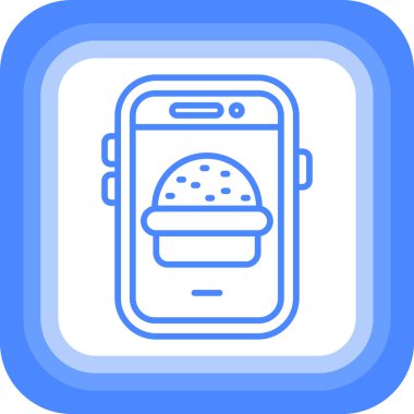 Yemek. Web simgesi basit illüstrasyon