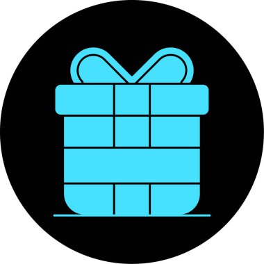 hediye simgesi, basit vektör illüstrasyonu