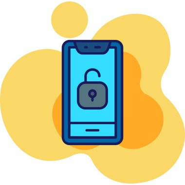 Kilit. Web simgesi basit illüstrasyon