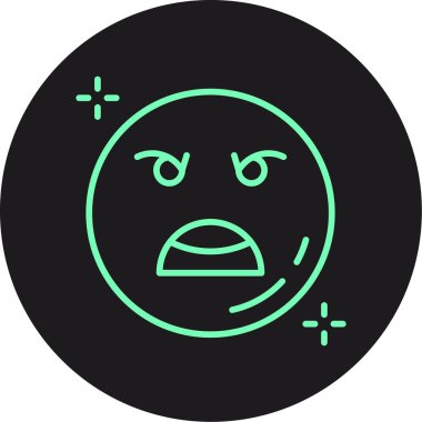 soyut arkaplanda üzgün yüz simgesi izole edildi