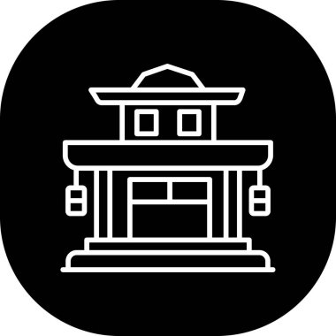 Modern binanın vektör illüstrasyonu