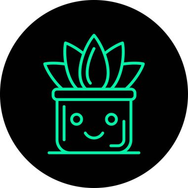 Bir bitki simgesinin vektör illüstrasyonu