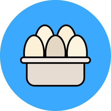 Tavuk yumurtası ikonu. özet tavuk yumurtası vektör rengi düz izole