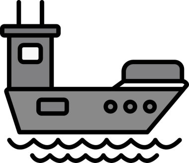 Tekne. Web simgesi basit illüstrasyon