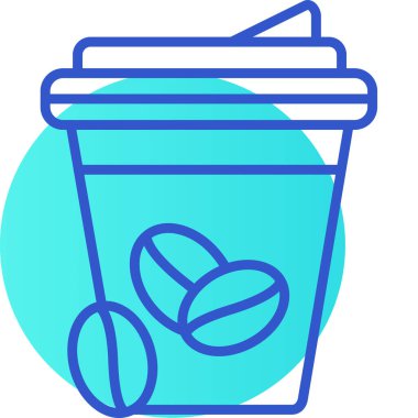 Kahve fincanı. Web simgesi basit illüstrasyon