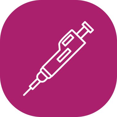 Şırınga. Web simgesi basit illüstrasyon