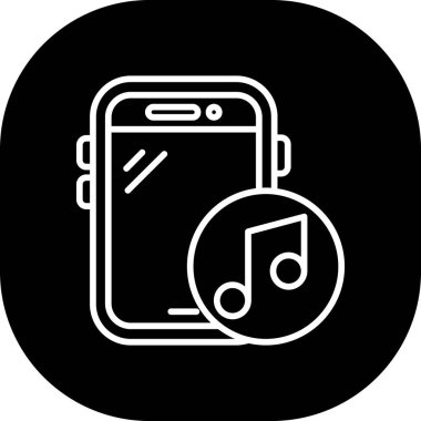 kulaklık vektör tasarımı ile mobil müzik oynatıcı