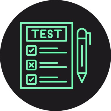 Vektör Test simgesi illüstrasyonu