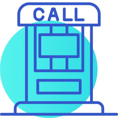 Telefon çağrısı modern simge, vektör illüstrasyonu