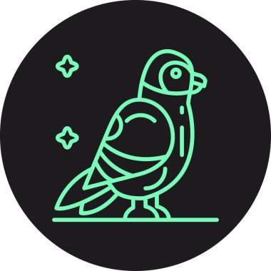 Kuş simgesinin vektör illüstrasyonu