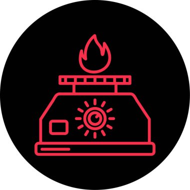 Ateş simgesinin vektör illüstrasyonu