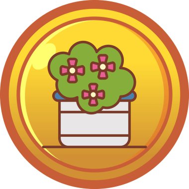 Çiçek. Web simgesi basit illüstrasyon