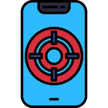 cep telefonu ikonu vektör illüstrasyonu