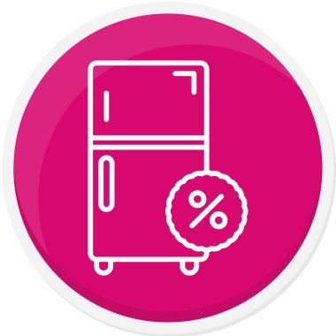 Buzdolabı. Web simgesi basit illüstrasyon