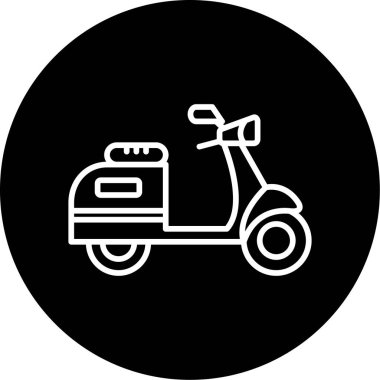 Motosiklet ikonu. Web için motosiklet vektör simgesinin basit illüstrasyonu