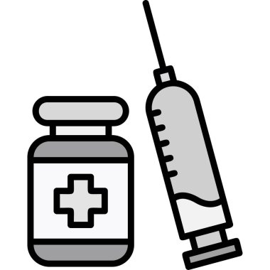 Enjeksiyon ikonu vektör illüstrasyonu