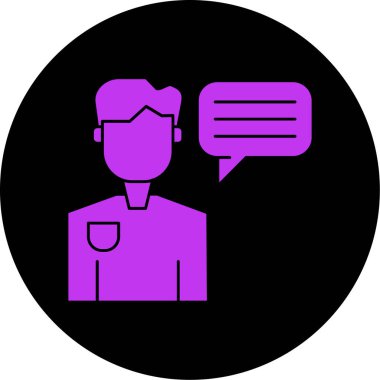 Sohbet simgesinin vektör illüstrasyonu