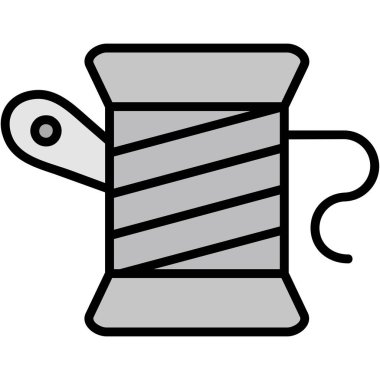 İp simgesi. ağ için halat vektör simgelerinin özet çizimi