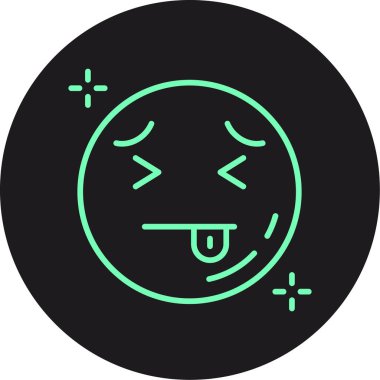 güzel duygu simgesi vektör çizgisi simgesi