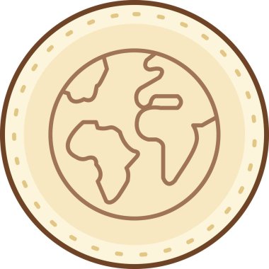 Toprak. Web simgesi basit illüstrasyon