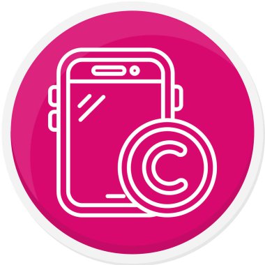 Dairesel çerçeveli akıllı telefon.