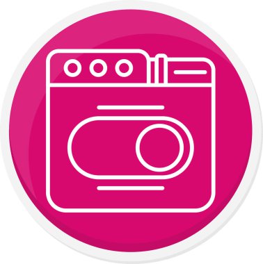 Mutfak makinesi simgesinin vektör illüstrasyonu