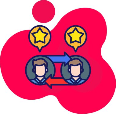 Müşteri servisi. Basit resimleme