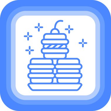 yemek tatlı pasta simgesi dolgulu ana hatlarıyla