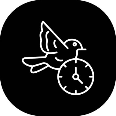 Bir saat simgesinin vektör illüstrasyonu