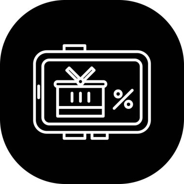 İndirim simgesi, vektör illüstrasyonu basit tasarım