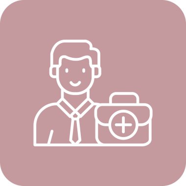 Modern b 'nin vektör illüstrasyonu ikon eksikliği doktoru